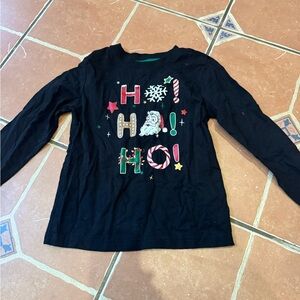 Holiday Time Black Festive Long Sleeve Tee